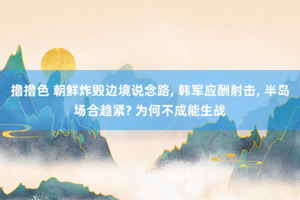 撸撸色 朝鲜炸毁边境说念路, 韩军应酬射击, 半岛场合趋紧?