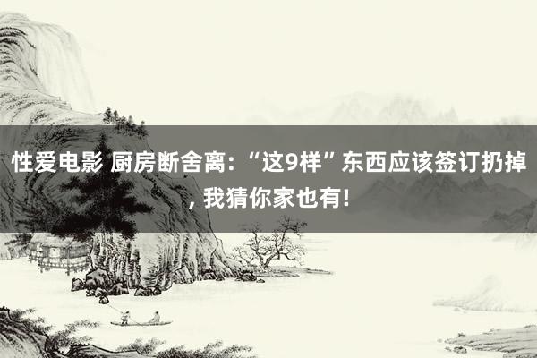 性爱电影 厨房断舍离: “这9样”东西应该签订扔掉, 我猜你