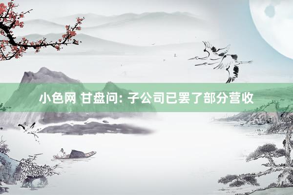 小色网 甘盘问: 子公司已罢了部分营收